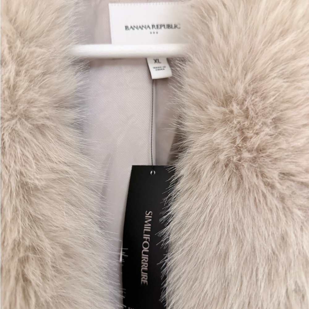 Banana Republic faux fur teddy Jacket XL new - Picture 5 of 10